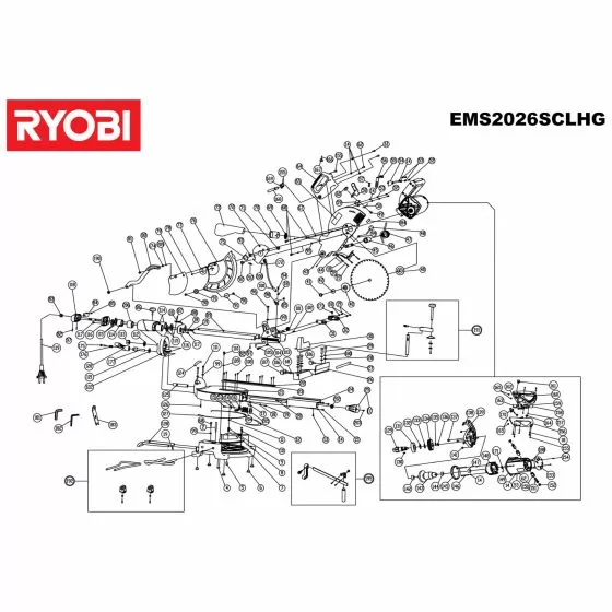 Ryobi EMS2026SCLHG Spare Parts List Type: 5133000687